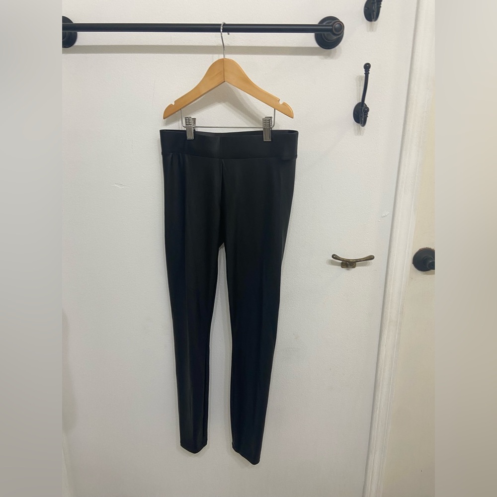 Guess Women’s Pleather Black Stretch Leggings